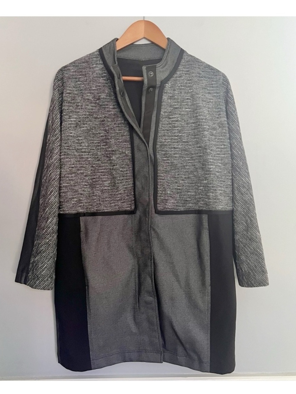 Lululemon Cocoon Car Coat Coco Pique Black Size Medium